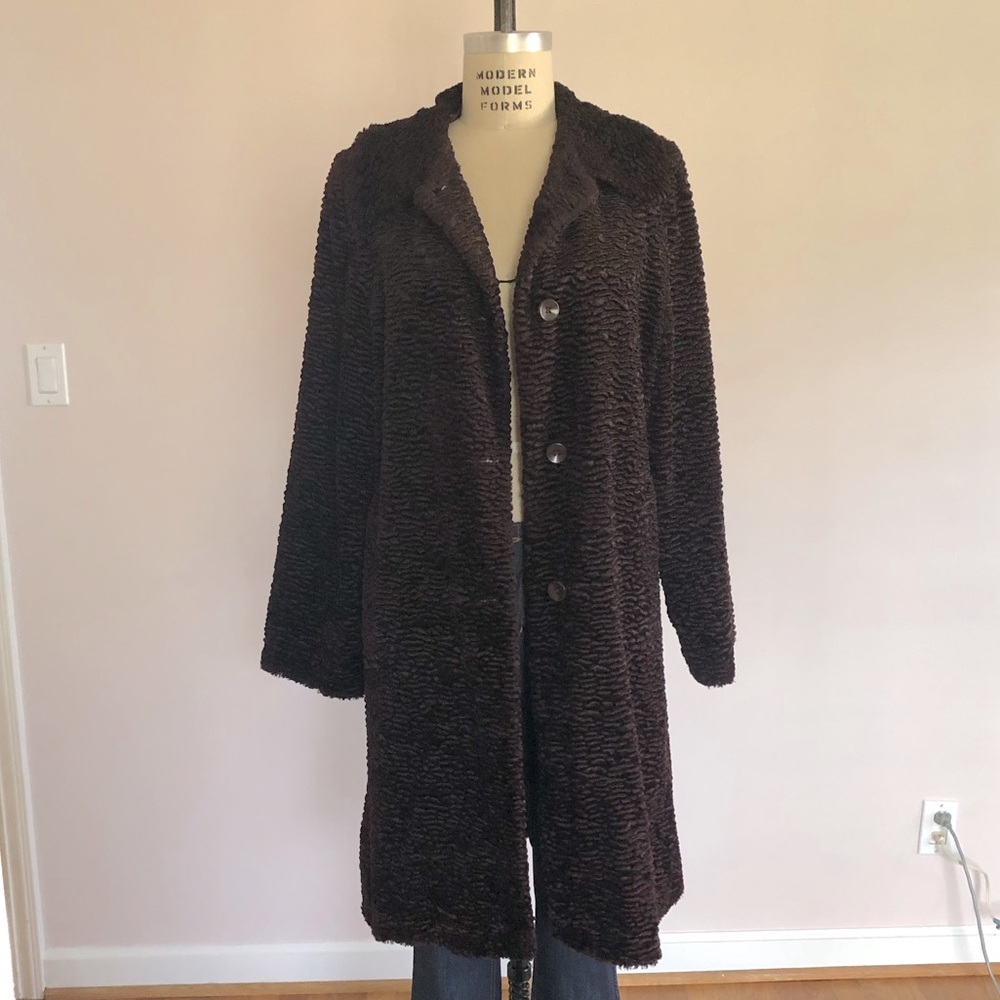 Vintage style curly lamb coat
